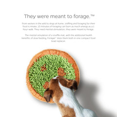 Pet Parents Forager travel snuffle mat with a drawstring pocket.