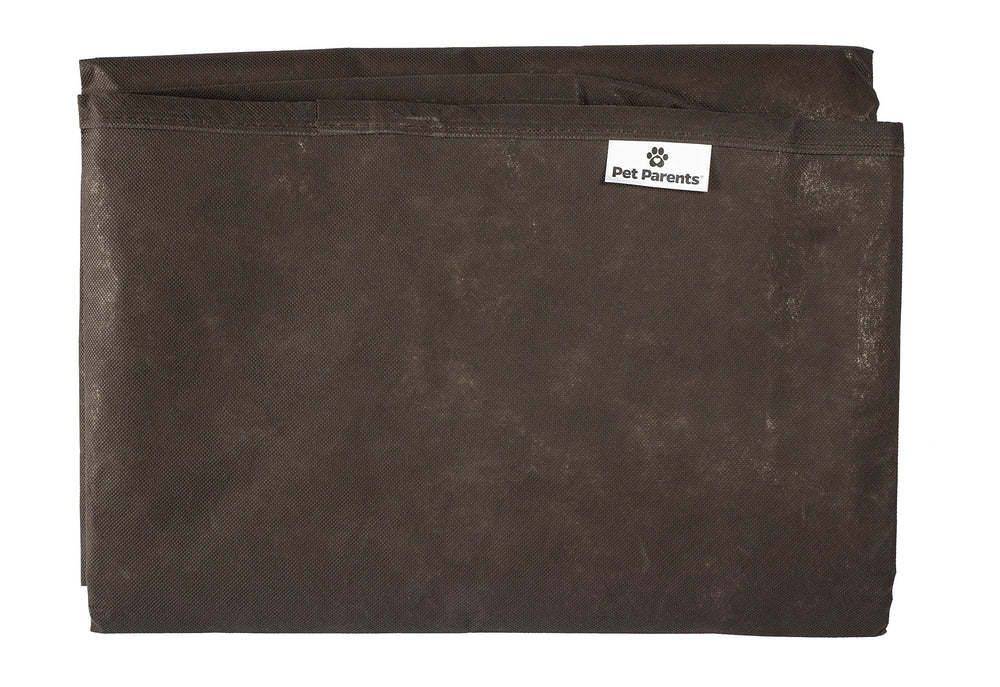 Pet Parents Pain-Free Pet Repeller Mat over seat keeps furniture clean and hair-free.