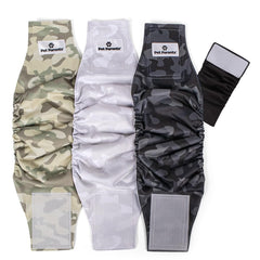 Pet Parents washable belly bands for male dogs in black offer reusable leak protection for daily wear.