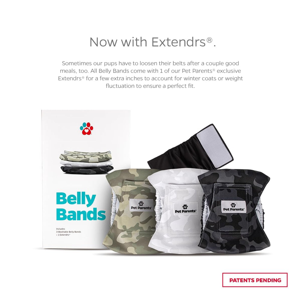 Pet Parents belly bands in rust provide versatile, eco-friendly training wear.