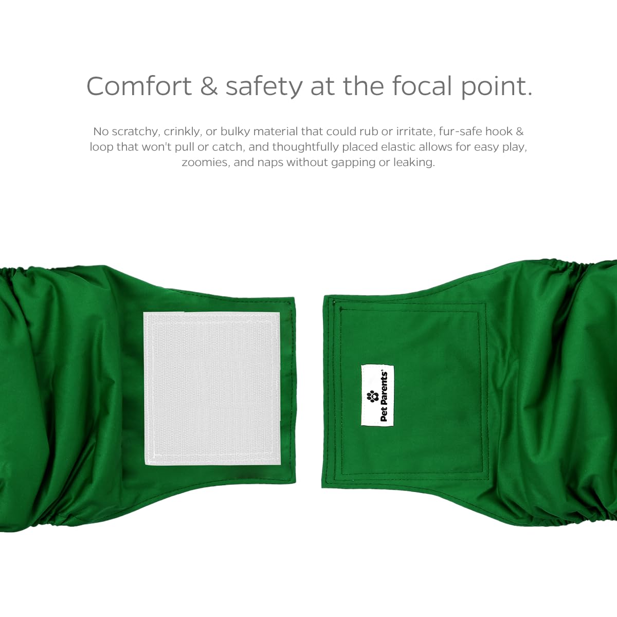 Pet Parents waterproof outer layer helps prevent leaks onto furniture and floors.