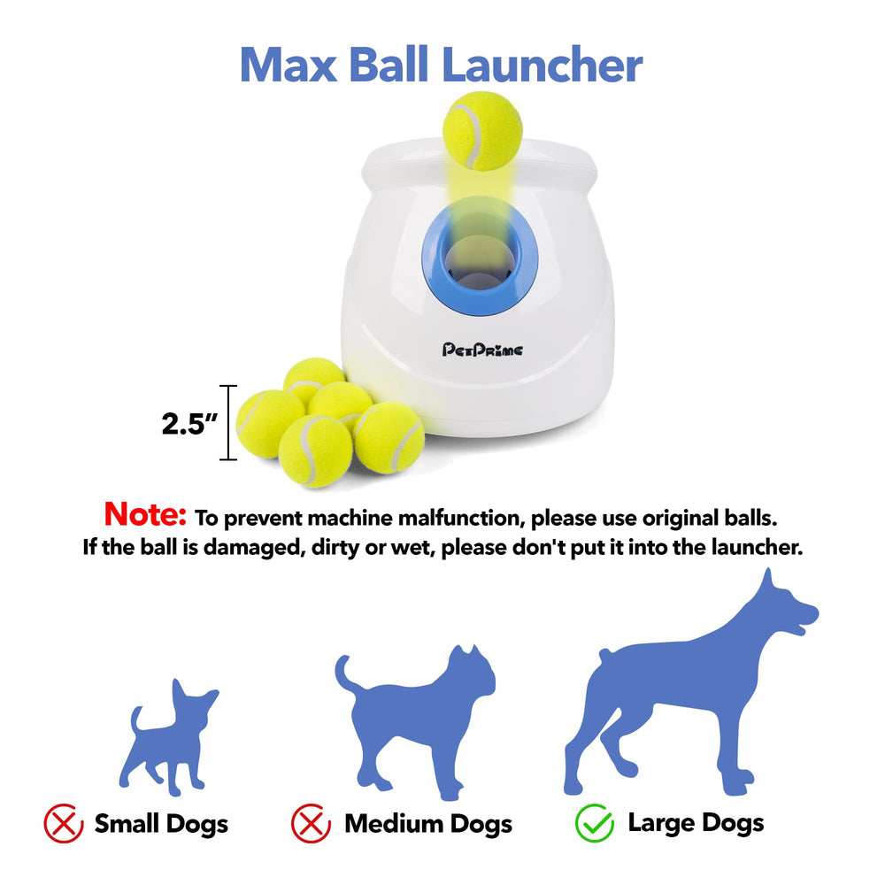 Pet Prime whistle accessory supports training cues during fetch.