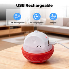 Pet Prime ball LED lights during playtime provide visual stimulation