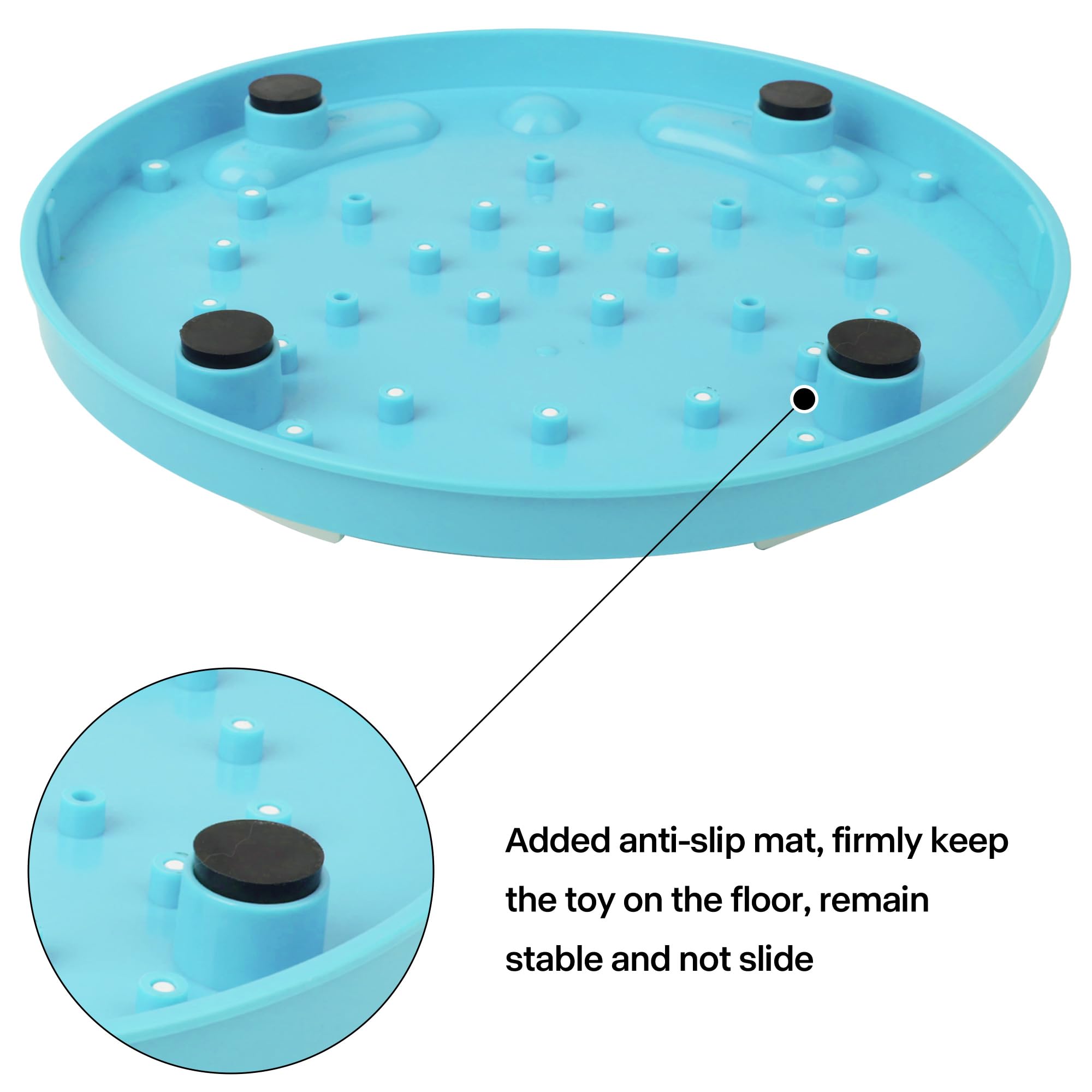 Pet Prime Cat Puzzle Feeder blue disassembly cleaning removable parts simplify hygienic upkeep.