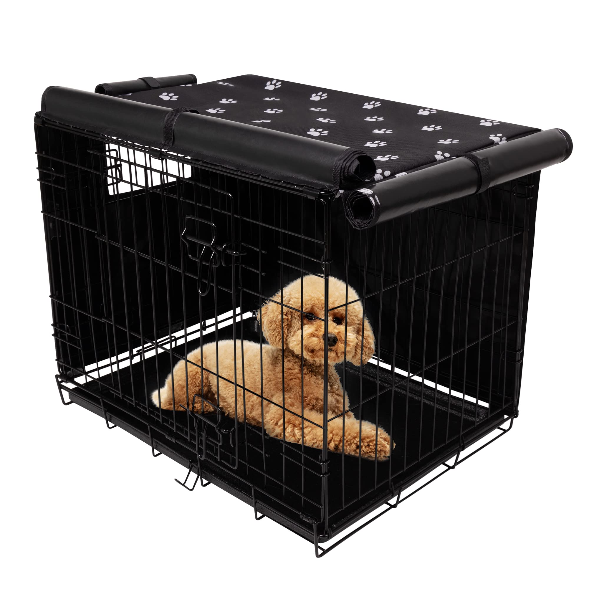 Pet Prime dog crate cover on 24x18x19 crate, quick installation demonstrated