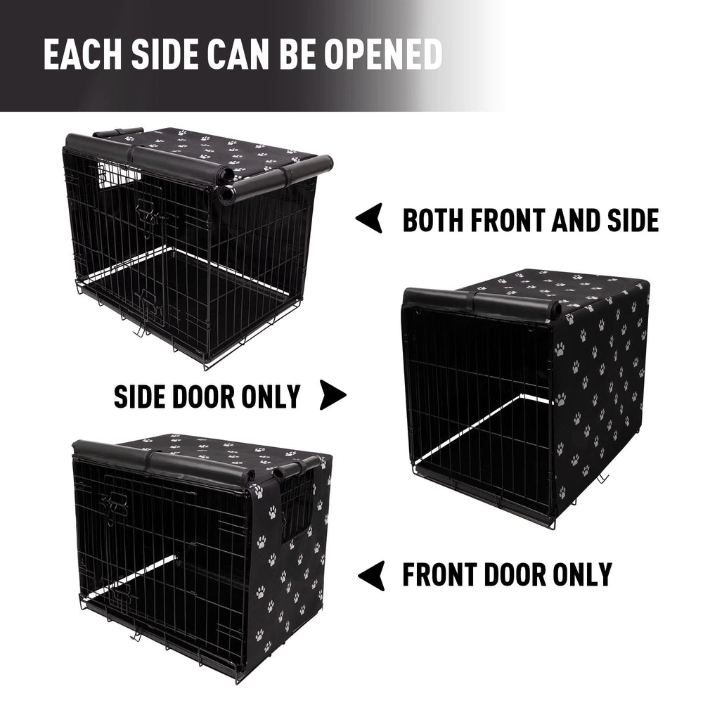 Pet Prime crate cover in water-resistant 600D Oxford material protects interior