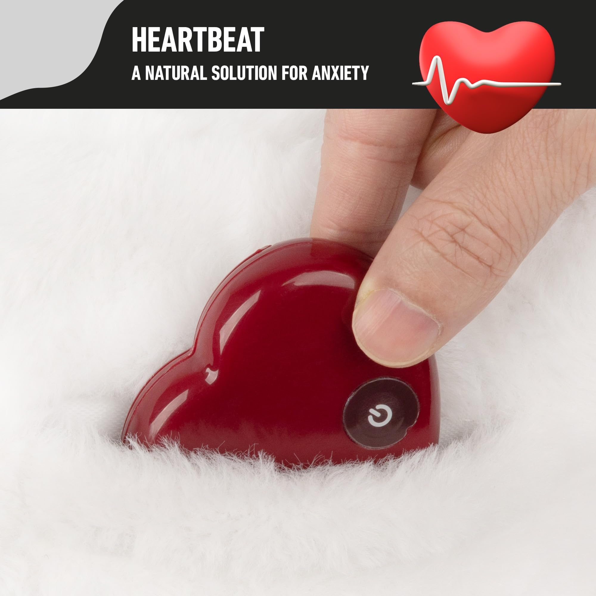 Pet Prime heartbeat box battery compartment enables quick safe changes for uninterrupted calming sounds.