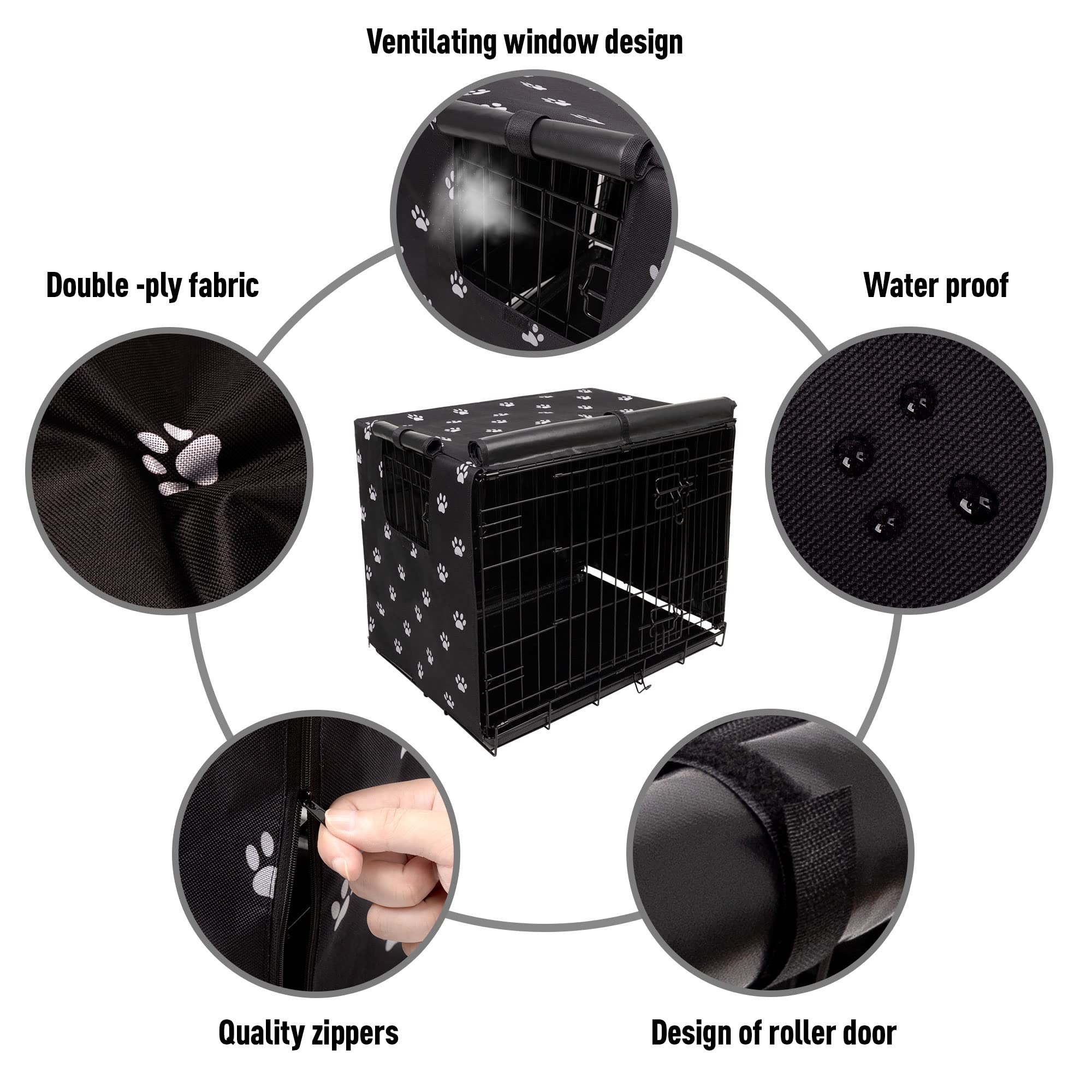 Pet Prime 604D Oxford fabric water-resistant crate cover.