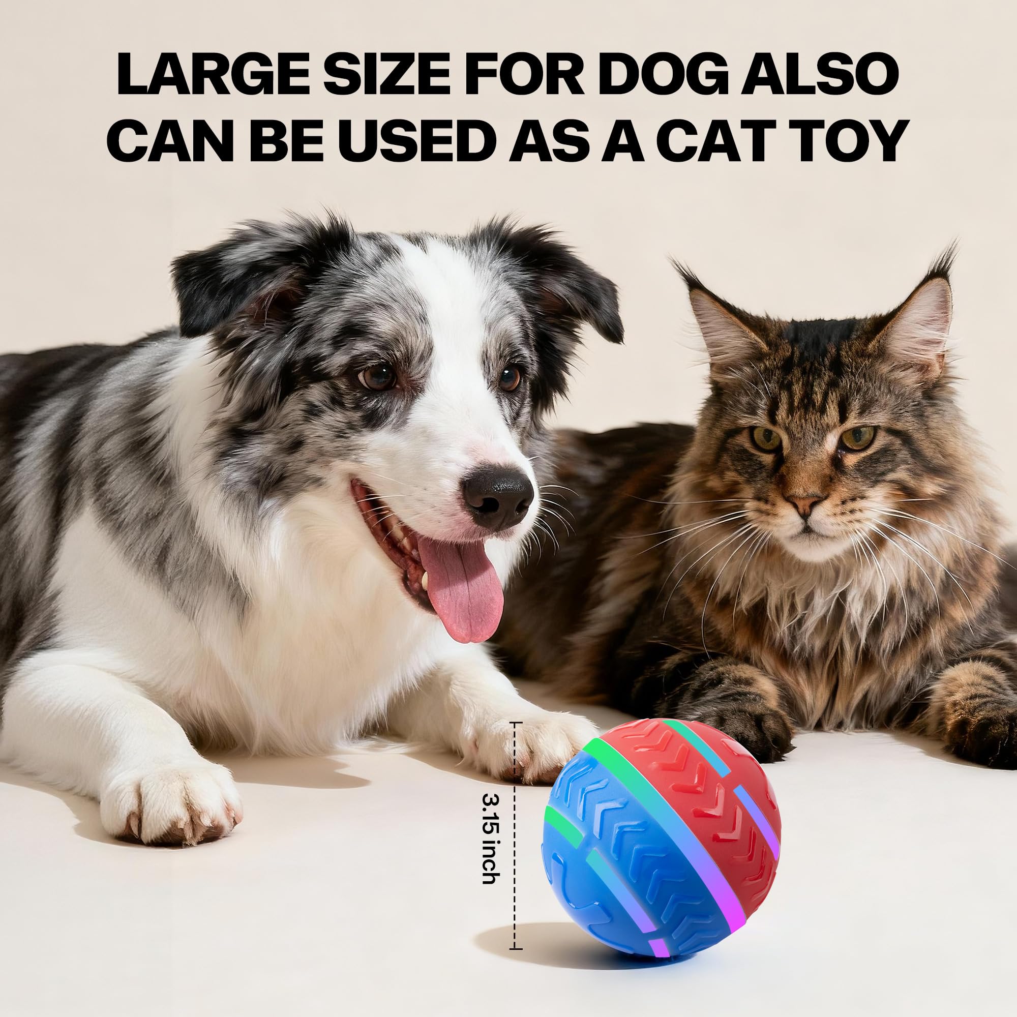 Pet Prime safe durable TPR ball ensures long-lasting, safe fun.