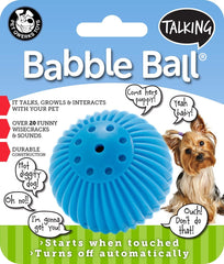 Pet Qwerks Babble Ball Wisecracks: interactive talking dog toy sparks curiosity during play.