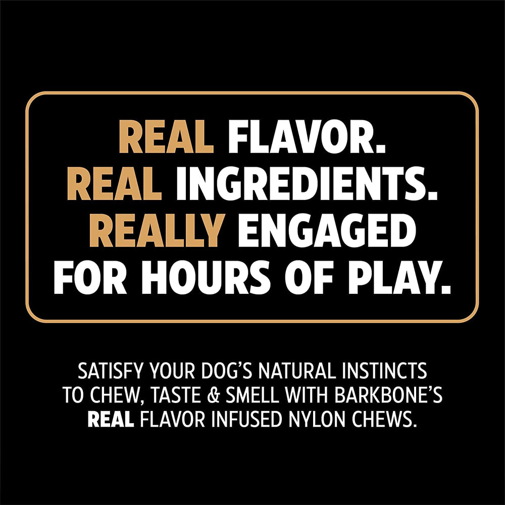 Pet Qwerks BarkBone close-up reveals nubs and knots for textured chewing