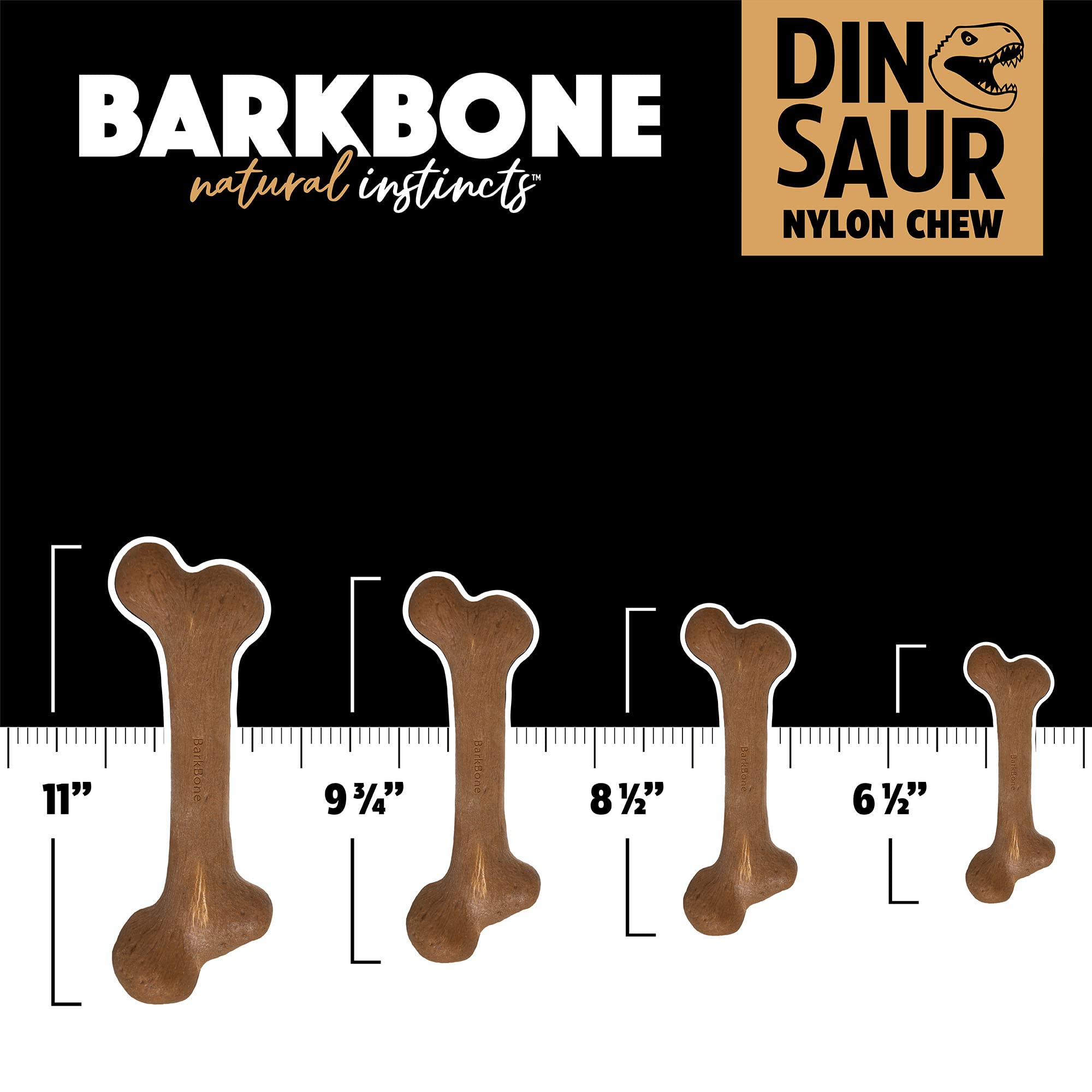 Pet Qwerks Dinosaur BarkBone dental scraping action during chewing