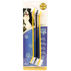 Pet Republique dog toothbrush set3 dual head large brush targets back molars for thorough cleaning
