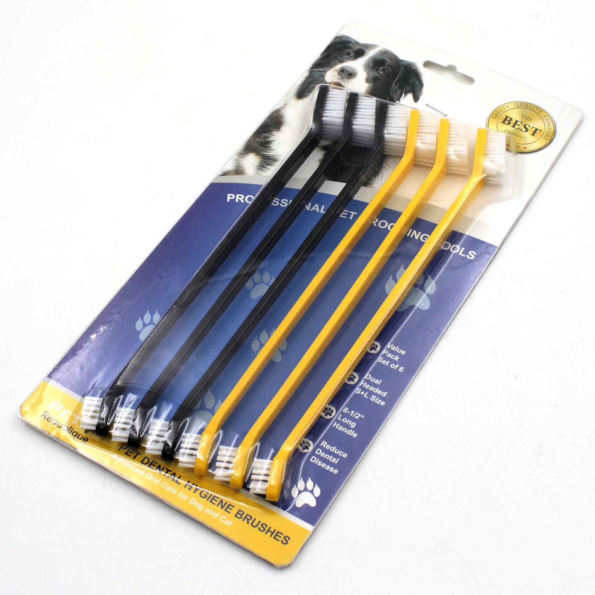 Pet Republique dual-head brushes illustrate easy-switch between mouth areas