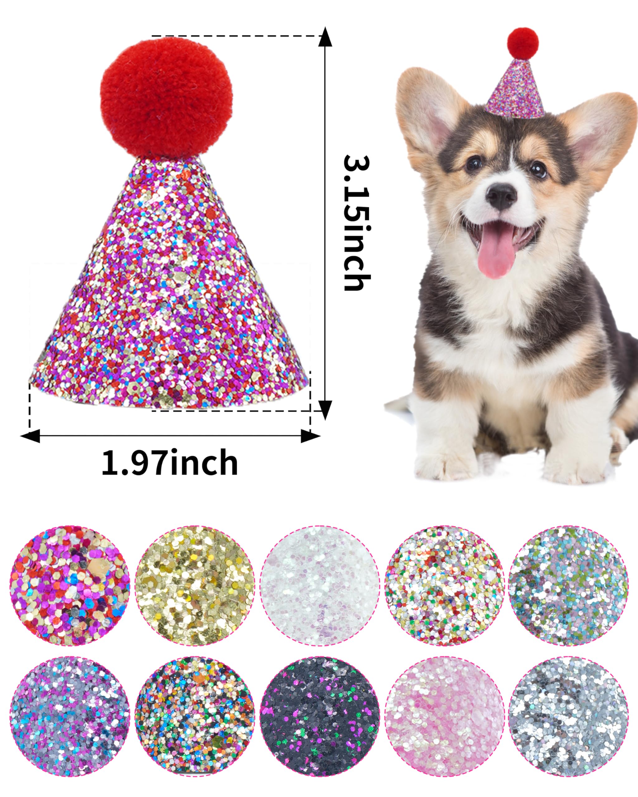 PET SHOW adjustable elastic-band hats ensure a secure fit for small pets.