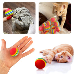 PET SHOW cat fetch ball interactive play with lightweight EVA foam.