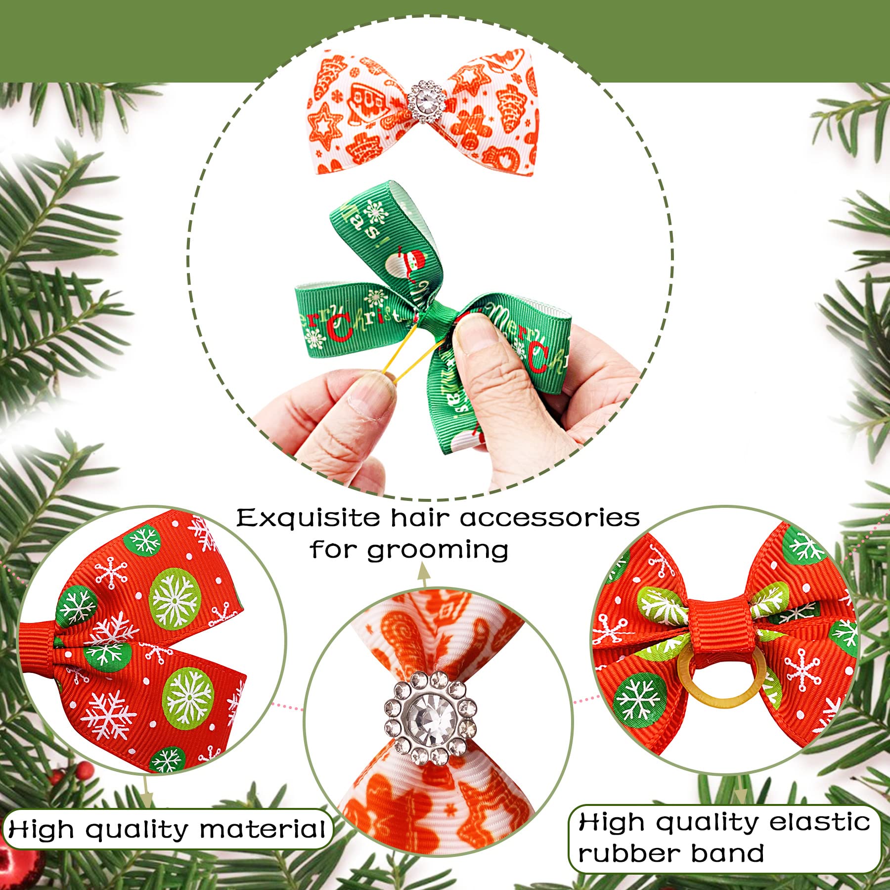 PET SHOW Christmas dog bow 4in provides bold holiday flair for large dogs
