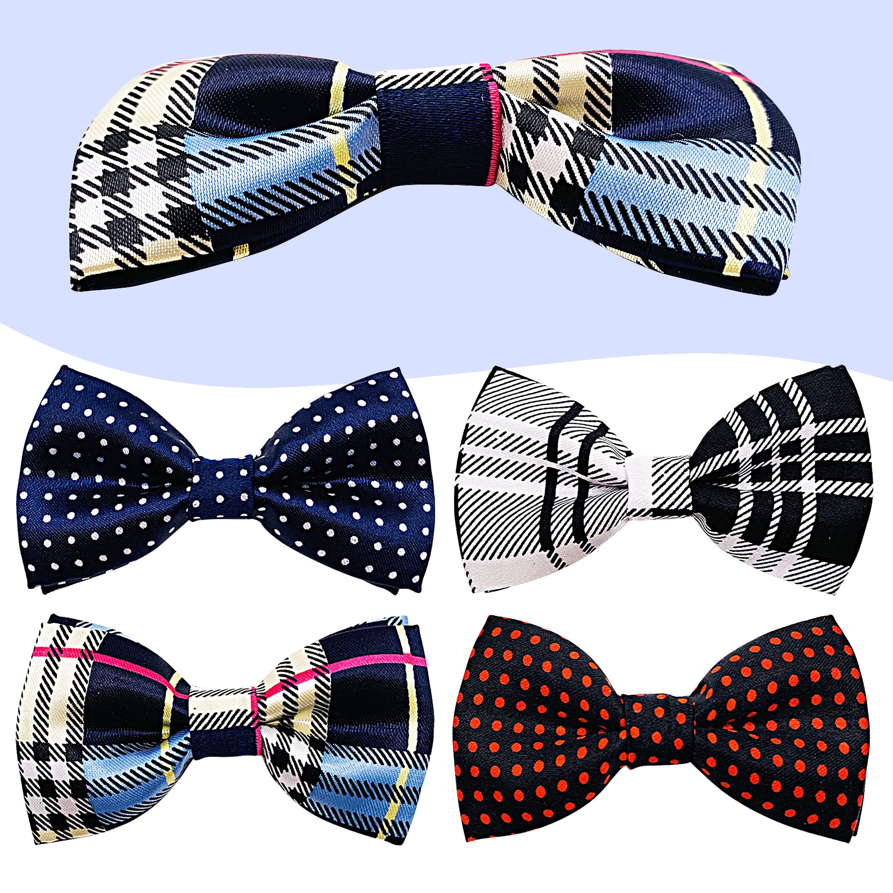 PET SHOW collar bowties dots white crisp addition for festive events