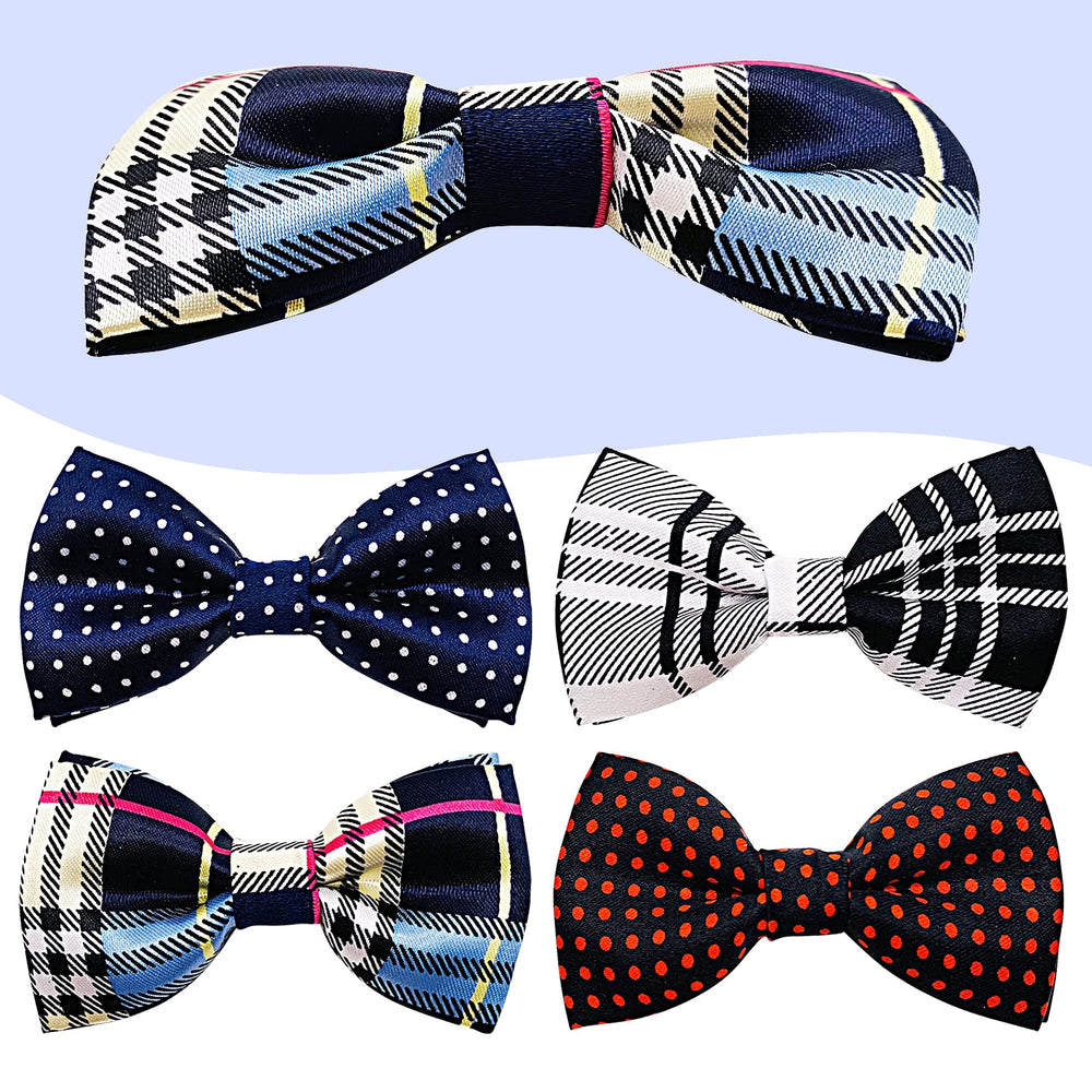 PET SHOW collar bowties dots white crisp addition for festive events