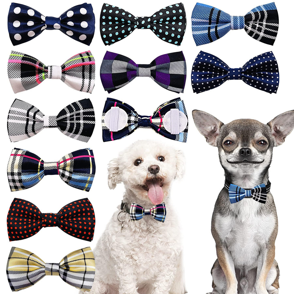 PET SHOW collar bowties plaid red highlight charming style for small pets on walks
