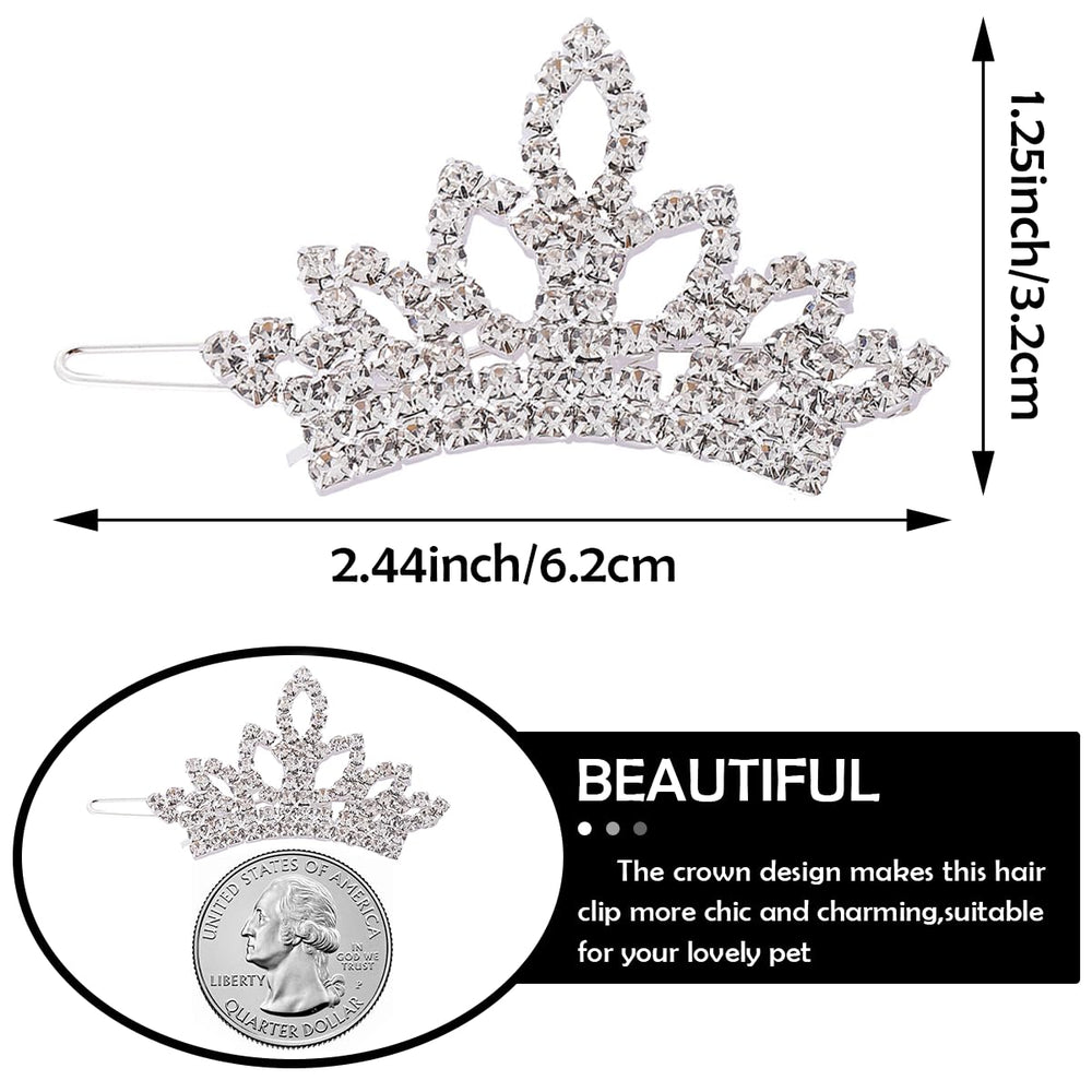 PET SHOW crystal rhinestone hair bow adds sparkle to small dog outfits.