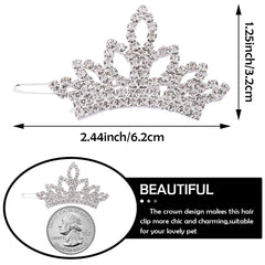 PET SHOW crystal rhinestone hair bow adds sparkle to small dog outfits.
