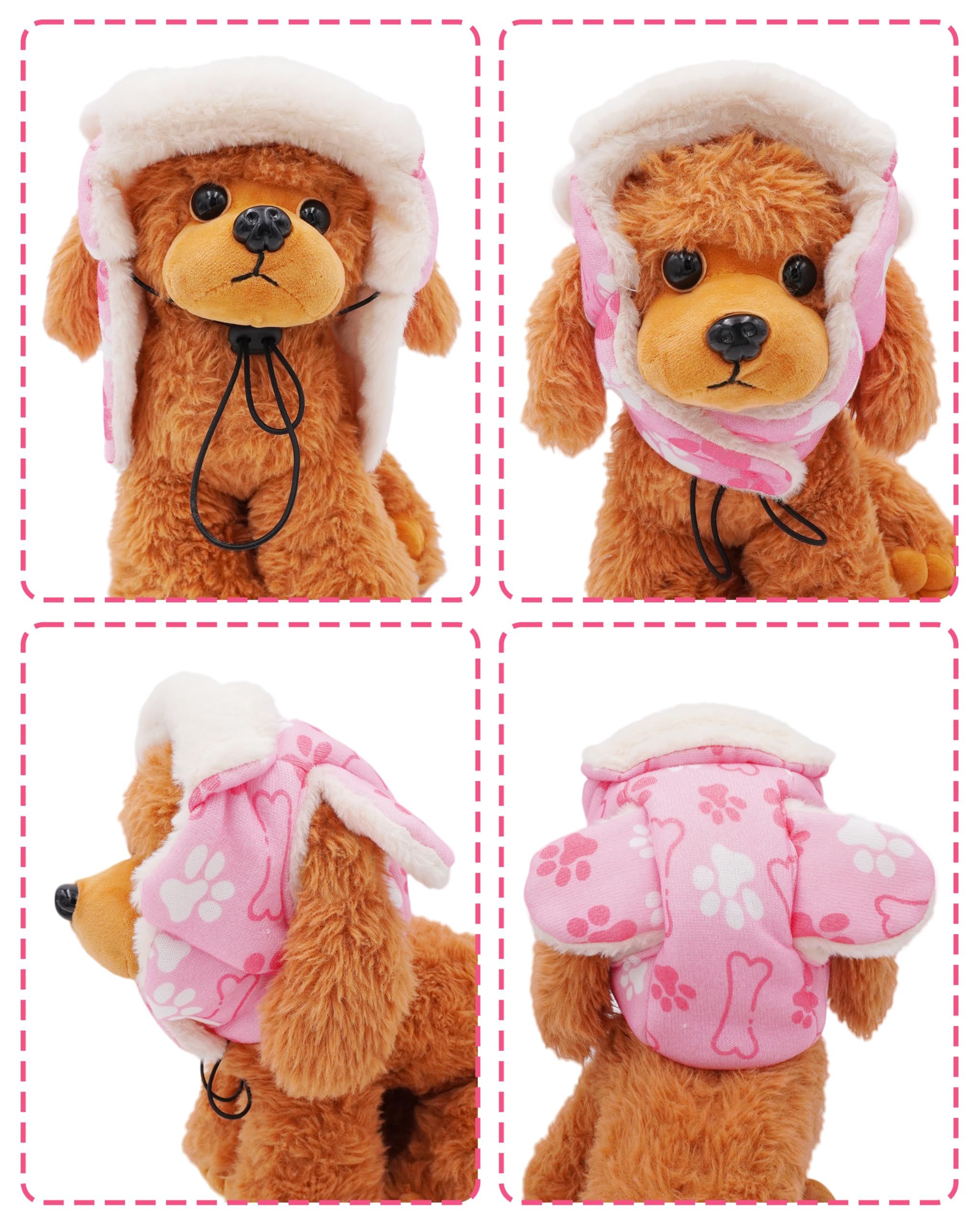 PET SHOW dog trapper hat with ear flaps secures warmth during windy walks