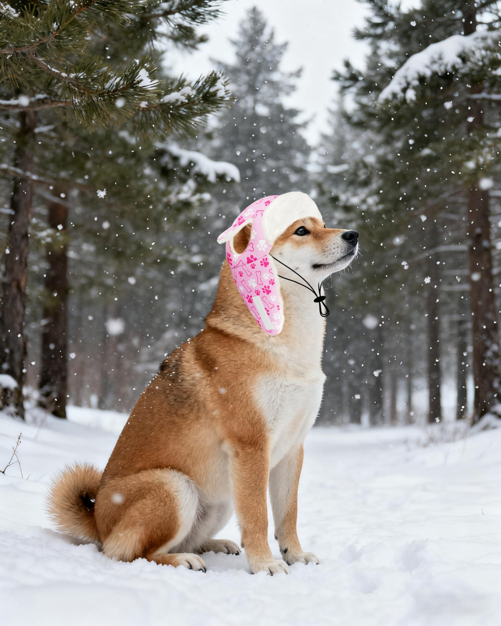 PET SHOW dog trapper hat plush closeup showing soft interior