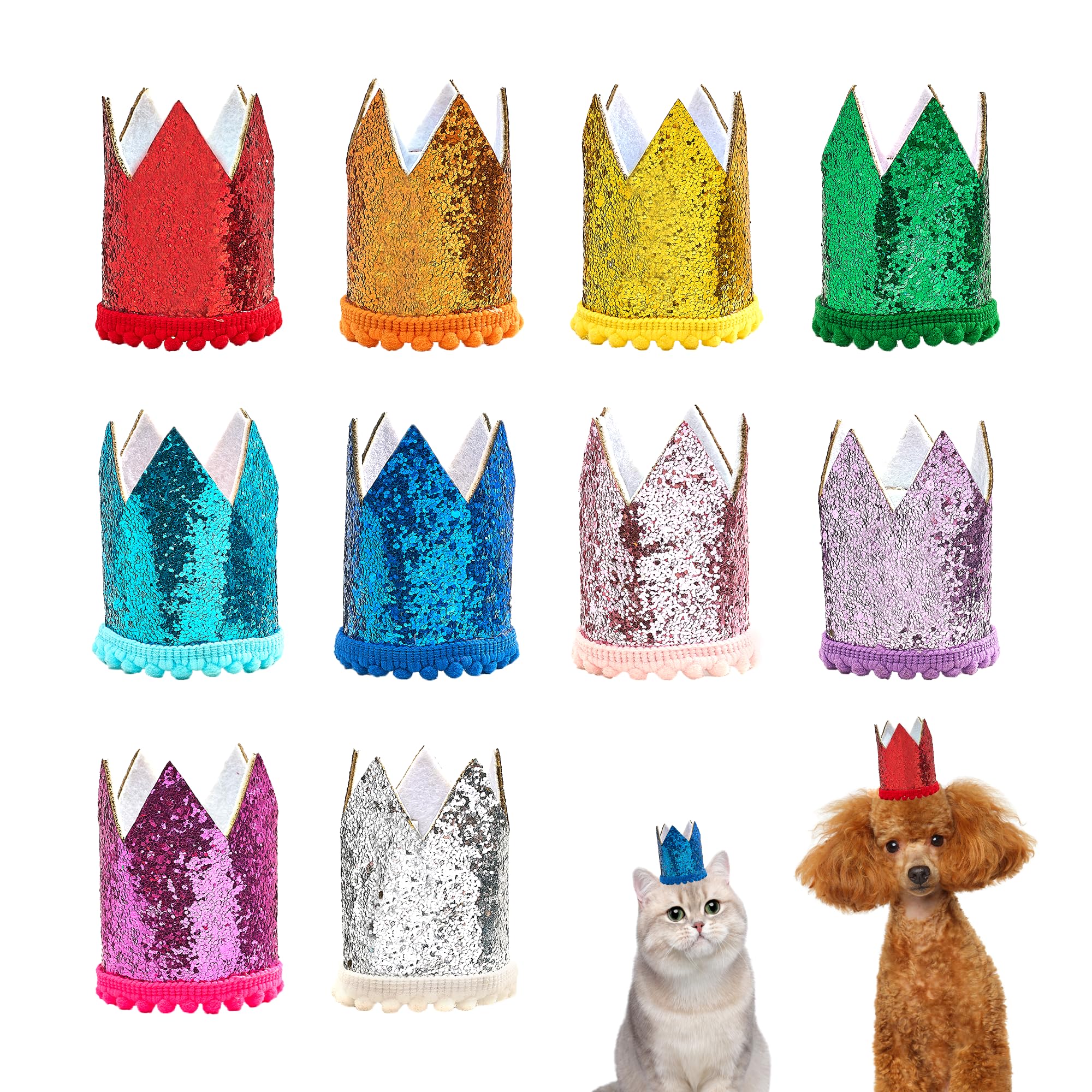 PET SHOW mini crown red hat on small pet for festive look and photo moments