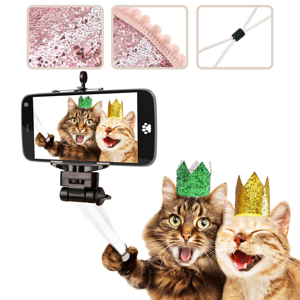 PET SHOW mini crown yellow hat stands out in photos and cheerful celebrations