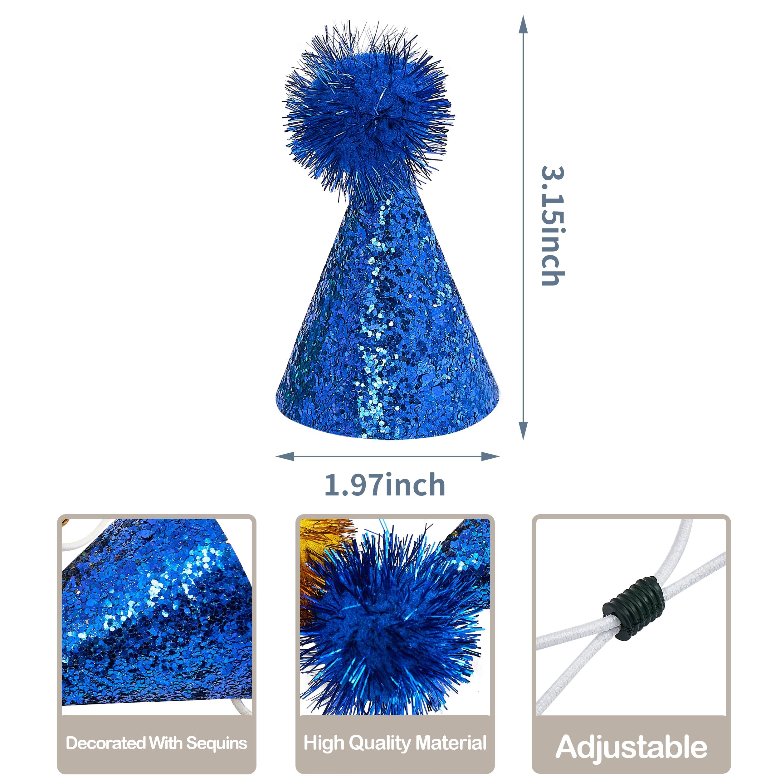 PET SHOW blue mini hat adds festive flair for small pets during celebrations.