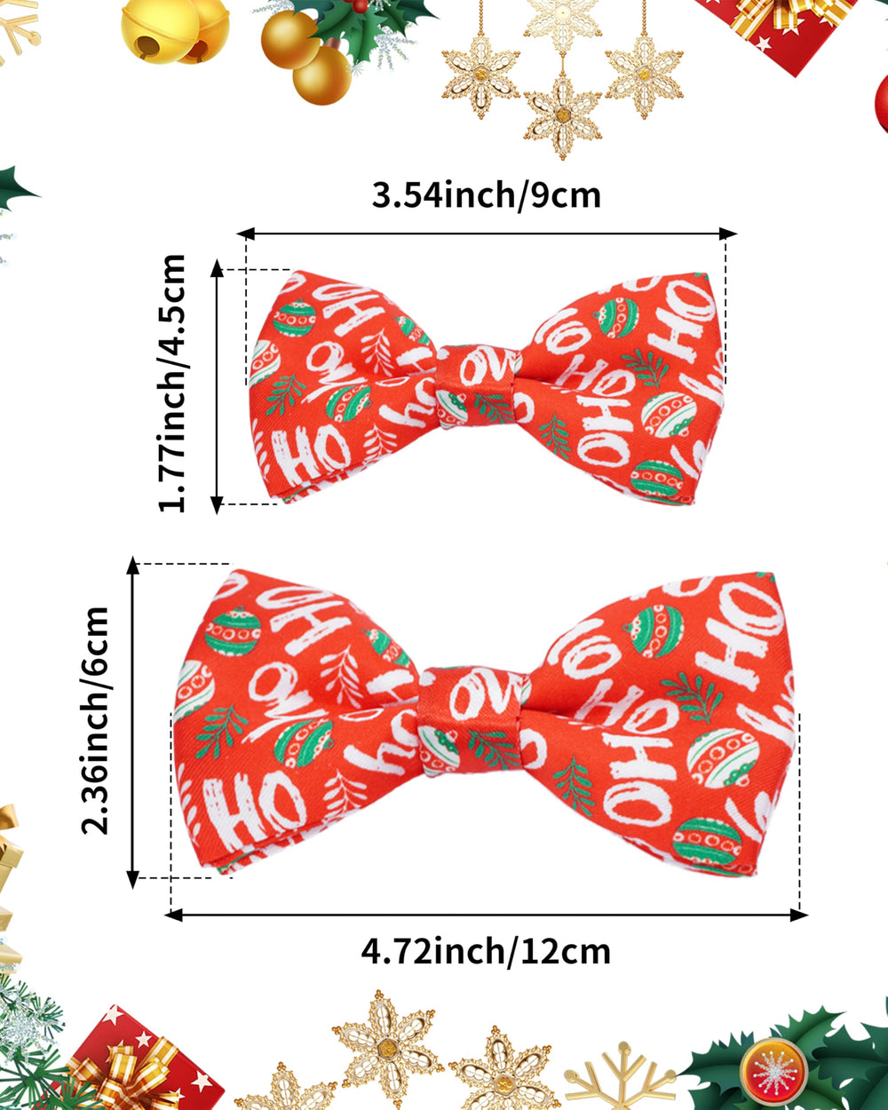 PET SHOW patterned bowtie set enhances holiday styling for daily walks and events