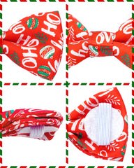 PET SHOW polyester bowtie closeup shows smooth texture and color variety