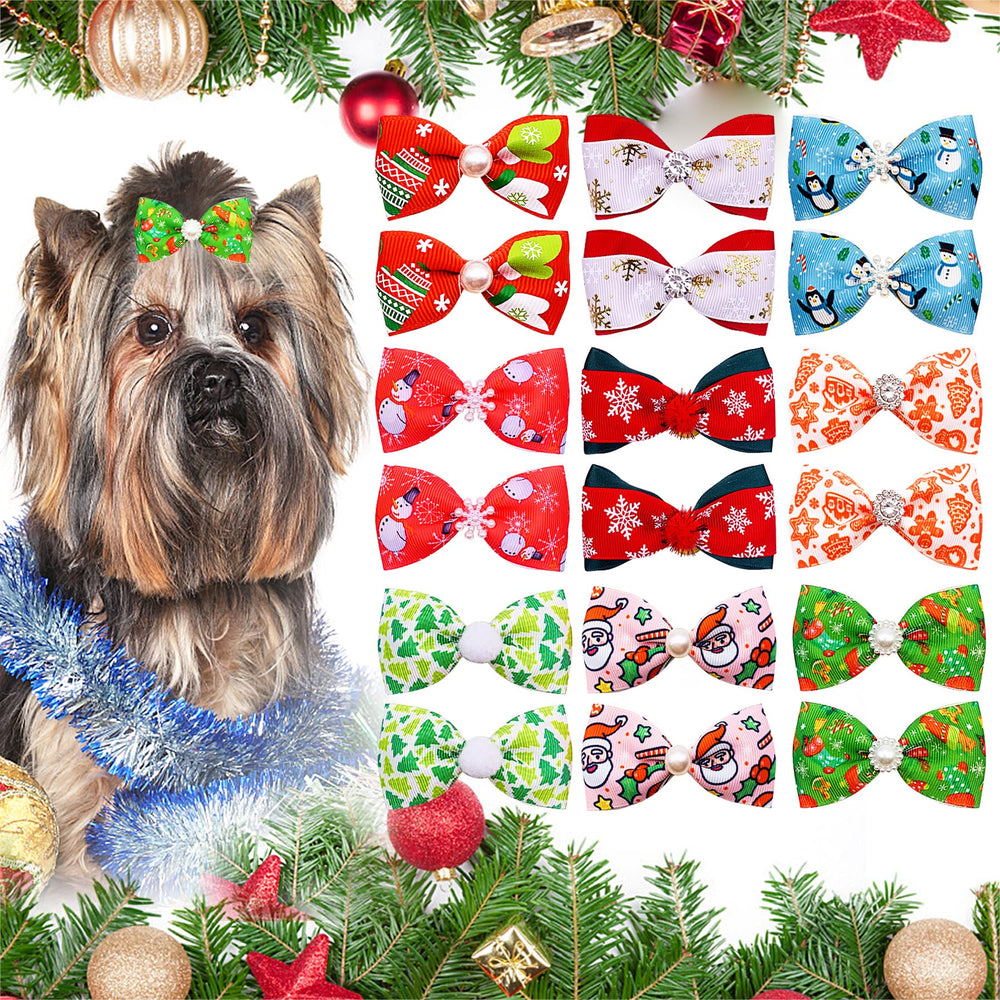 PET SHOW rhinestone dog bow center adds subtle sparkle to looks