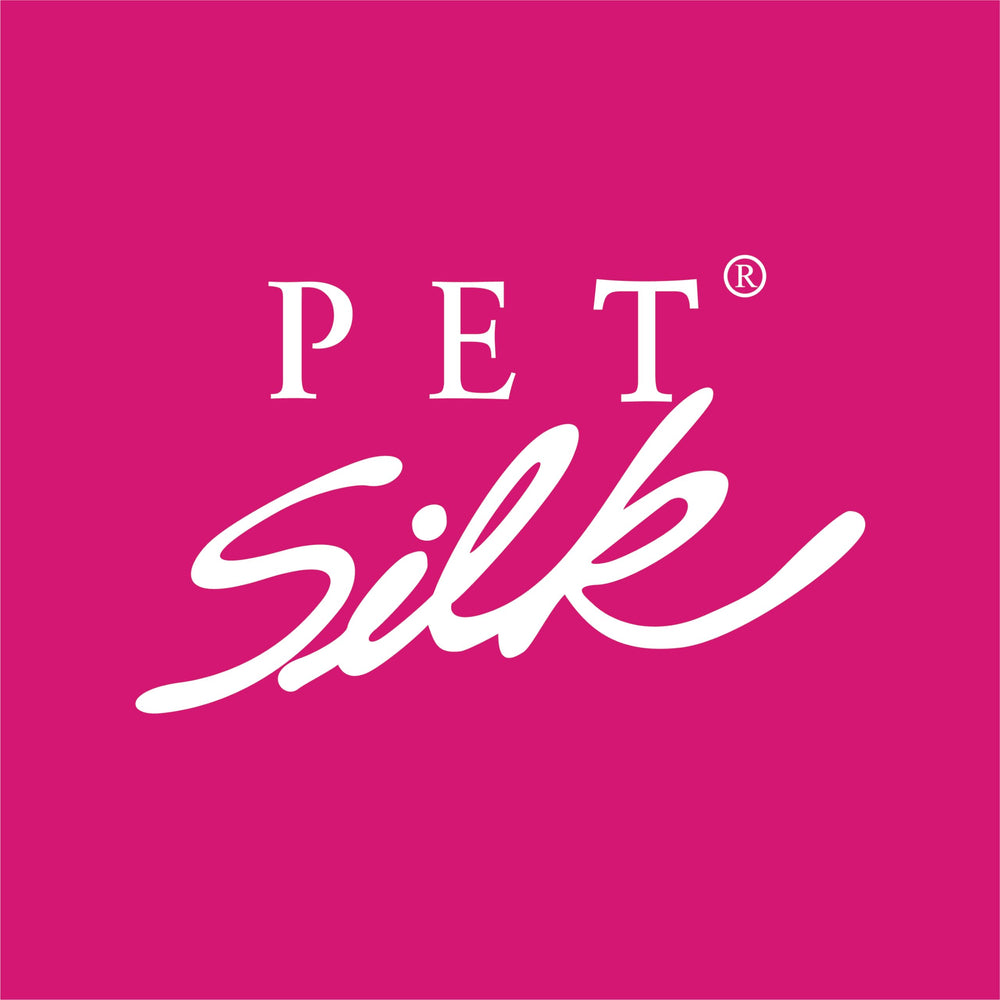 Pet Silk Liquid Silk Serum after-bath finish on pet coat.