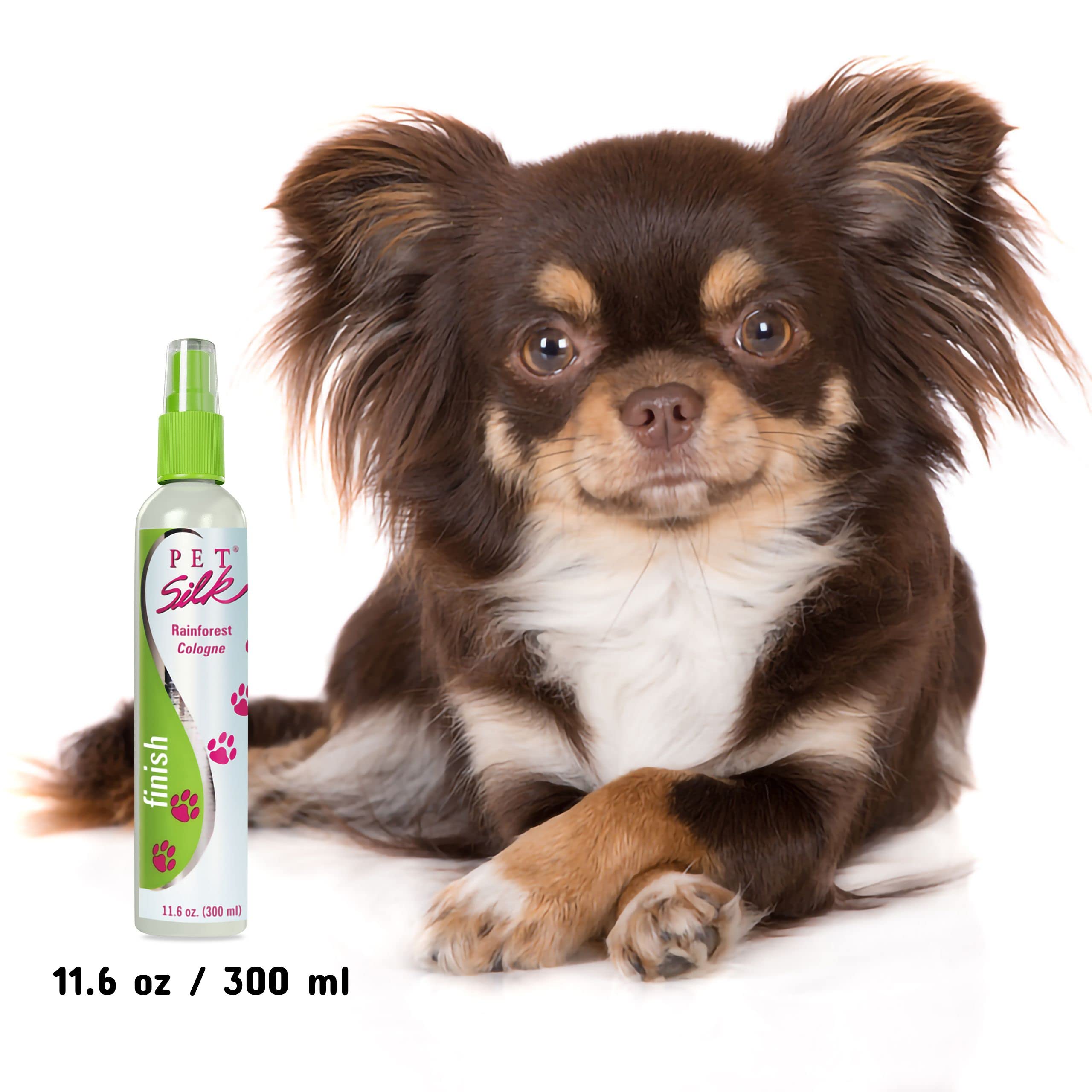 Pet Silk Rainforest Spray after-use result: refreshed, manageable fur.