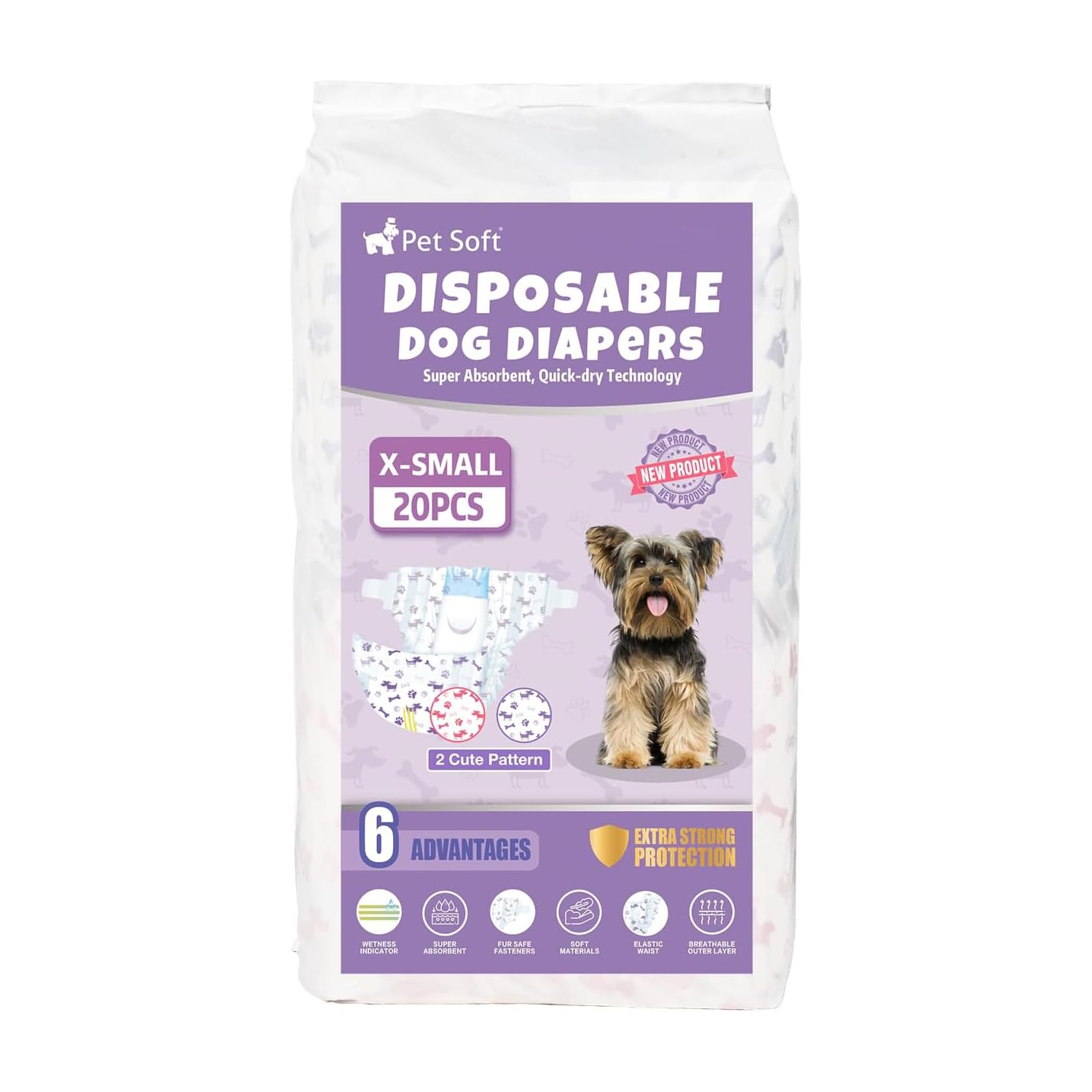 Conjunto Pet Soft de 20 unidades para perros,セット práctico.