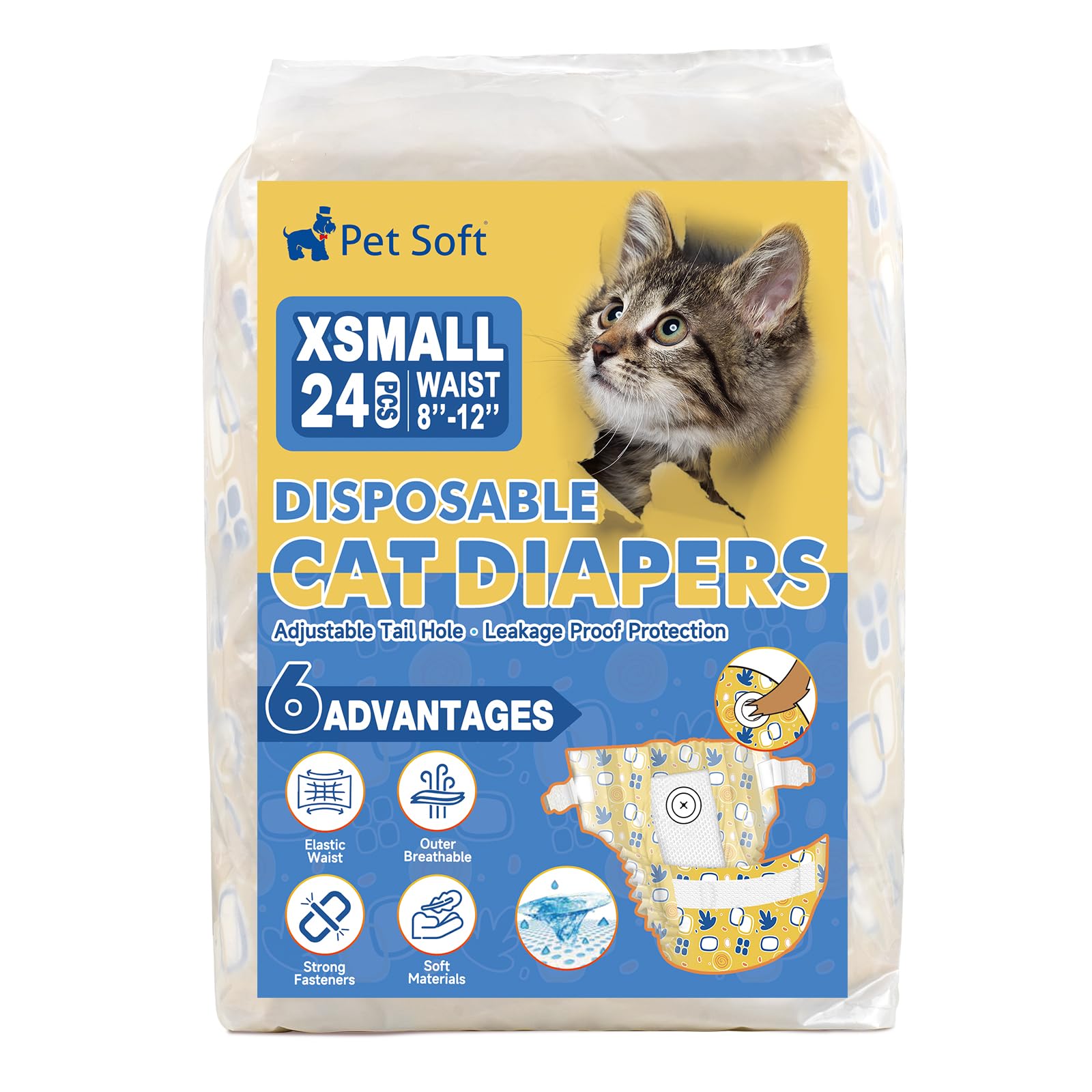 Pet Soft diaper-fasteners demonstrate secure closure and containment