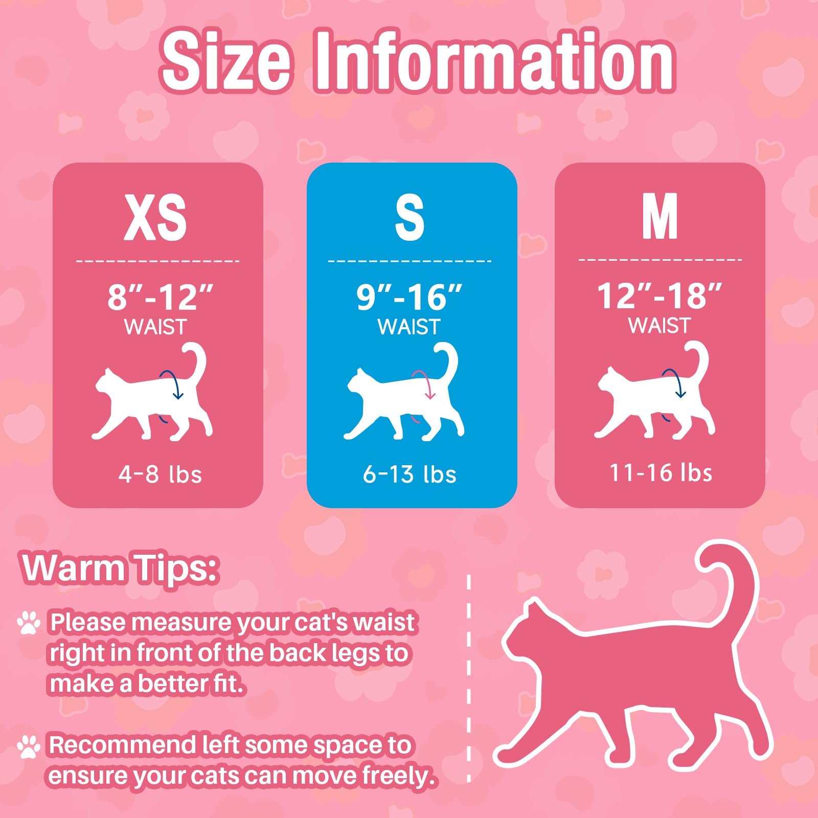 Pet Soft waist-12to18in fit shown on a medium cat or female dog
