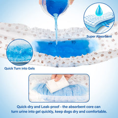 Pet Soft Dog Diapers Male wrap fasteners shown for secure closure.