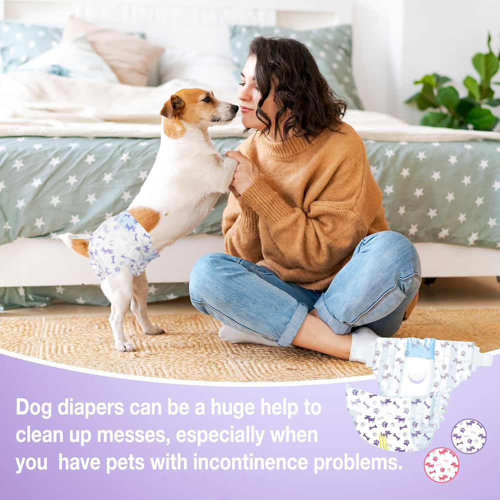 Pet Soft dog diapers mixed-patterns pack adds style while reducing mess