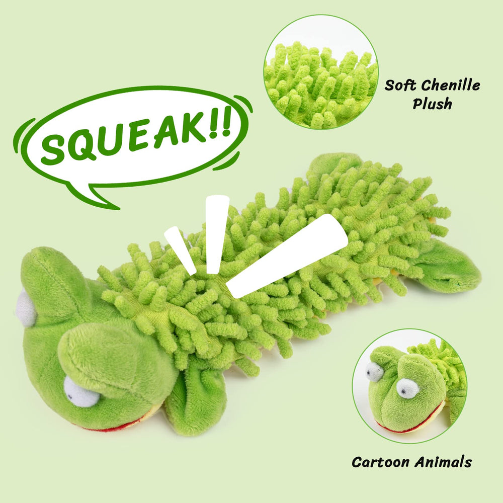 Pet Soft toy with two squeakers and crinkle sounds to spark curiosity during chewing.