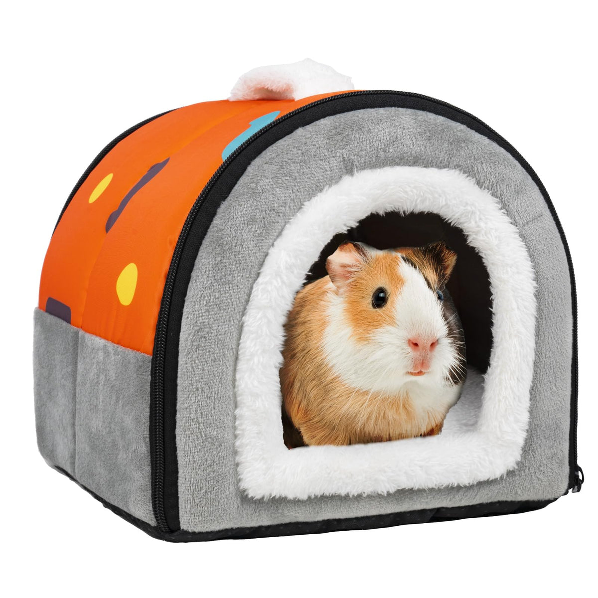 Pet Soft Guinea Pig Hideout orange cave offers cozy retreat for small pets