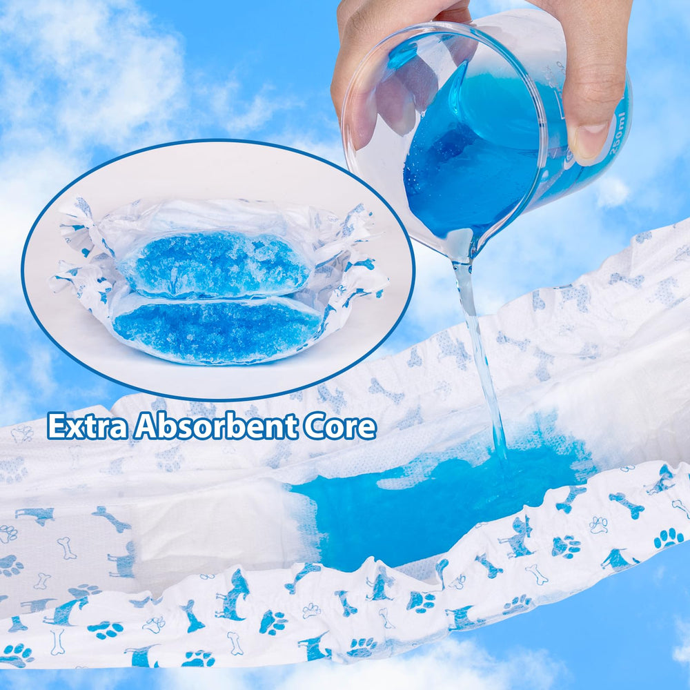 Pet Soft male dog diapers with wetness indicator highlights easy monitoring