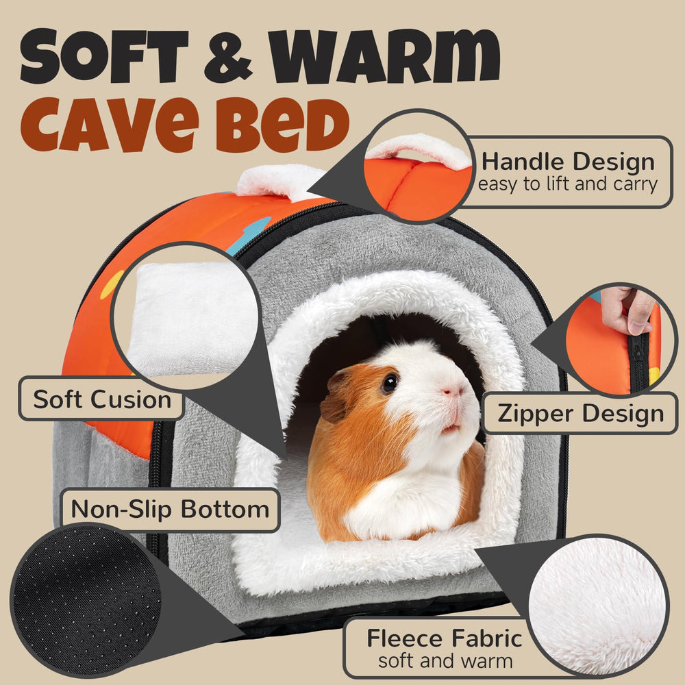 Pet Soft small animal cozy bed orange provides year-round comfort