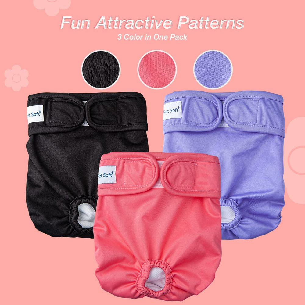 Pet Soft quick-absorb inner pad demonstrates moisture management for puppies.
