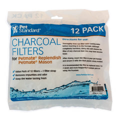PET STANDARD charcoal filter removes odors and captures hair from fountains.