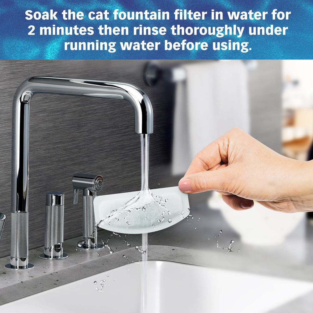 PET STANDARD packaged filters and sponges illustrate complete fountain maintenance kit.