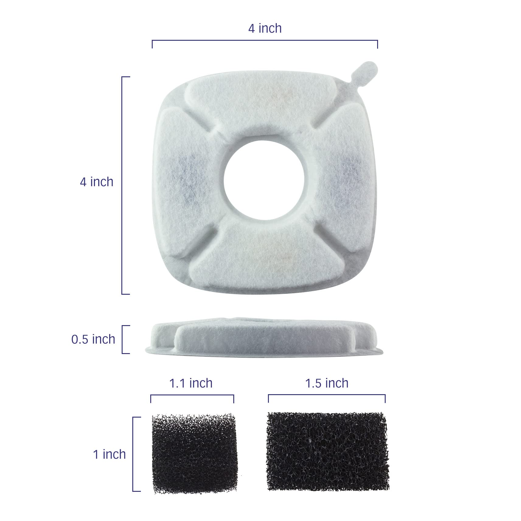 PET STANDARD pre-filter sponge closeup shows the soft multi-stage filtration layer.