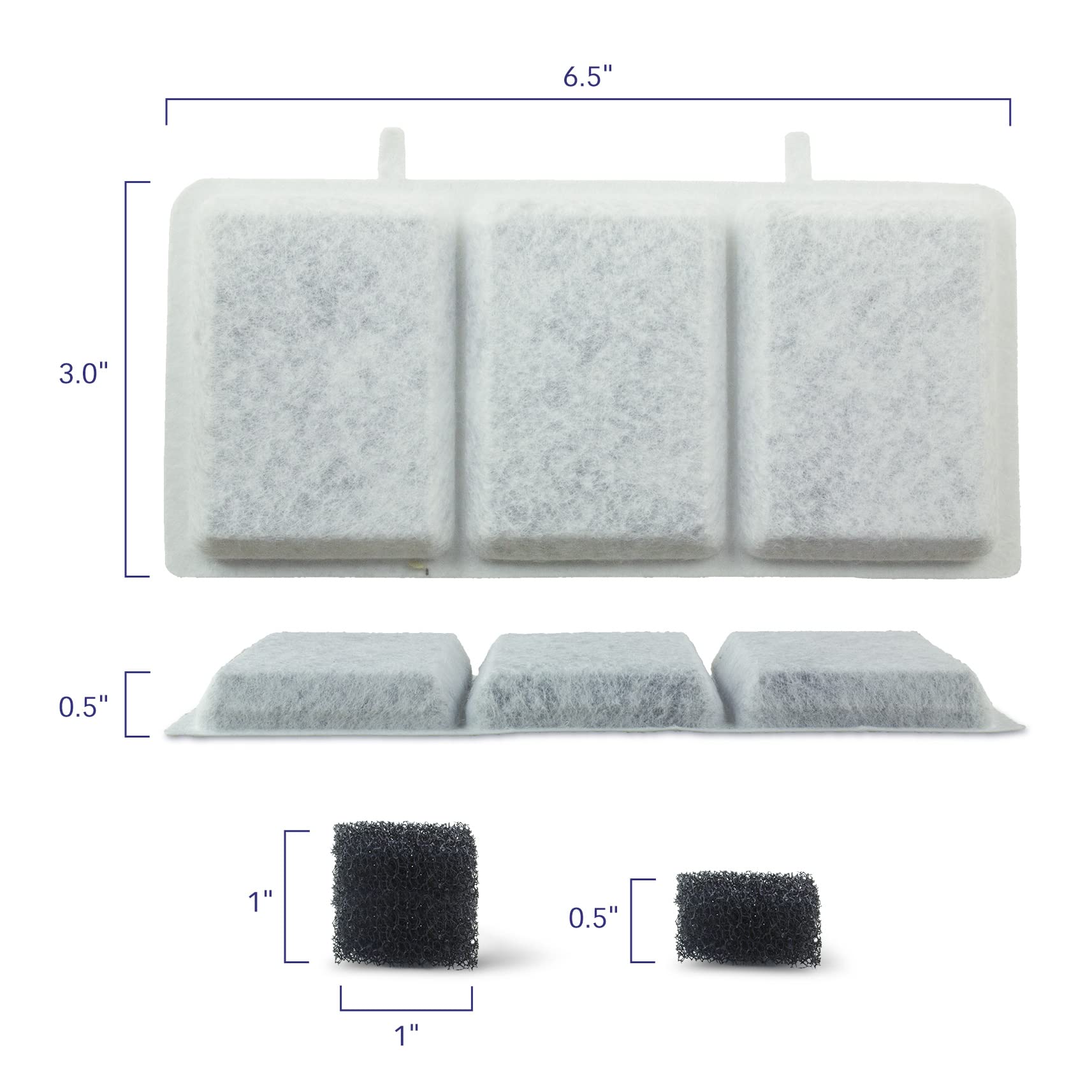 PET STANDARD pre-filter sponge pack 10-pack keeps Petory fountain cleaner.